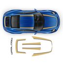 Contoured Stripes Over The Top, for Carrera / Cayman / Boxster 2005 - 2023