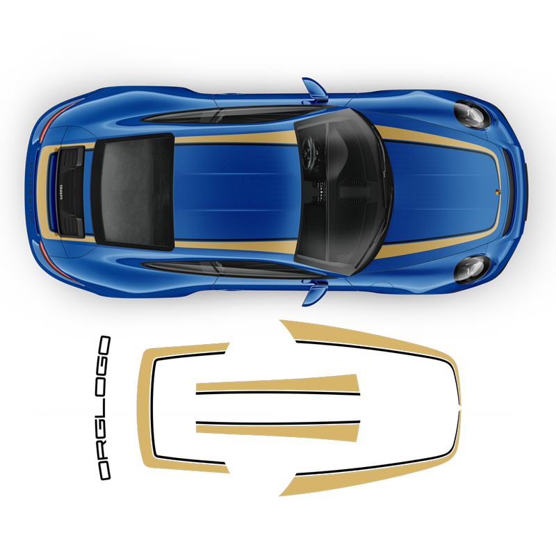 Contoured Stripes Over The Top, for Carrera / Cayman / Boxster 2005 - 2023