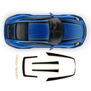 Contoured Stripes Over The Top, for Carrera / Cayman / Boxster 2005 - 2023