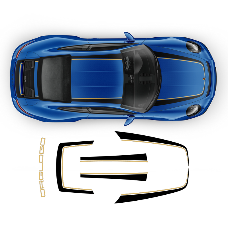 Contoured Stripes Over The Top, for Carrera / Cayman / Boxster 2005 - 2023