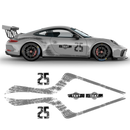 Scratched Curved Martini Side Stripes Graphic, for Carrera 996/997/991/992