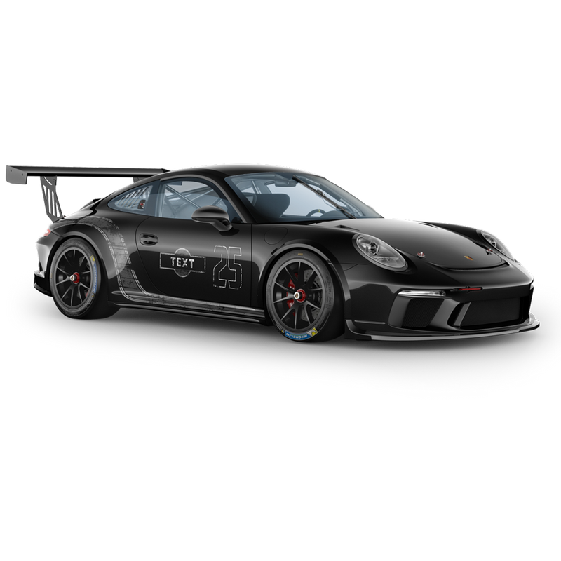 Scratched Curved Martini Side Stripes Graphic, for Carrera 996/997/991/992