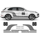 Curved Martini Racing Side Stripes, for Porsche Cayenne
