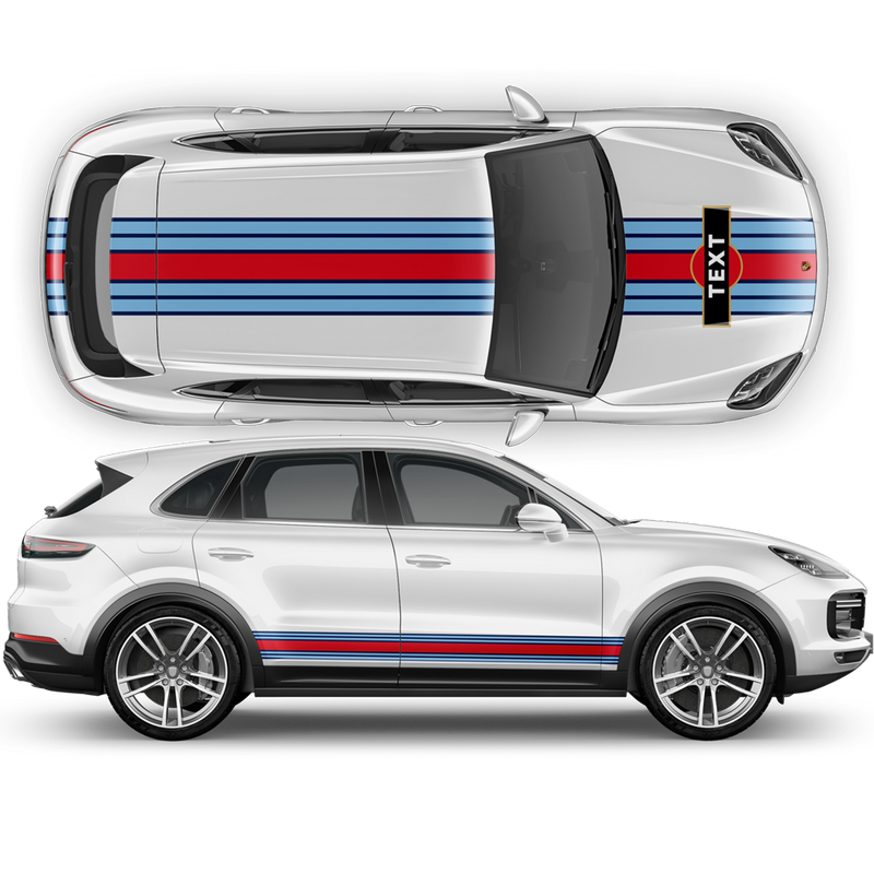 Martini Racing Stripes, for Cayenne / Macan
