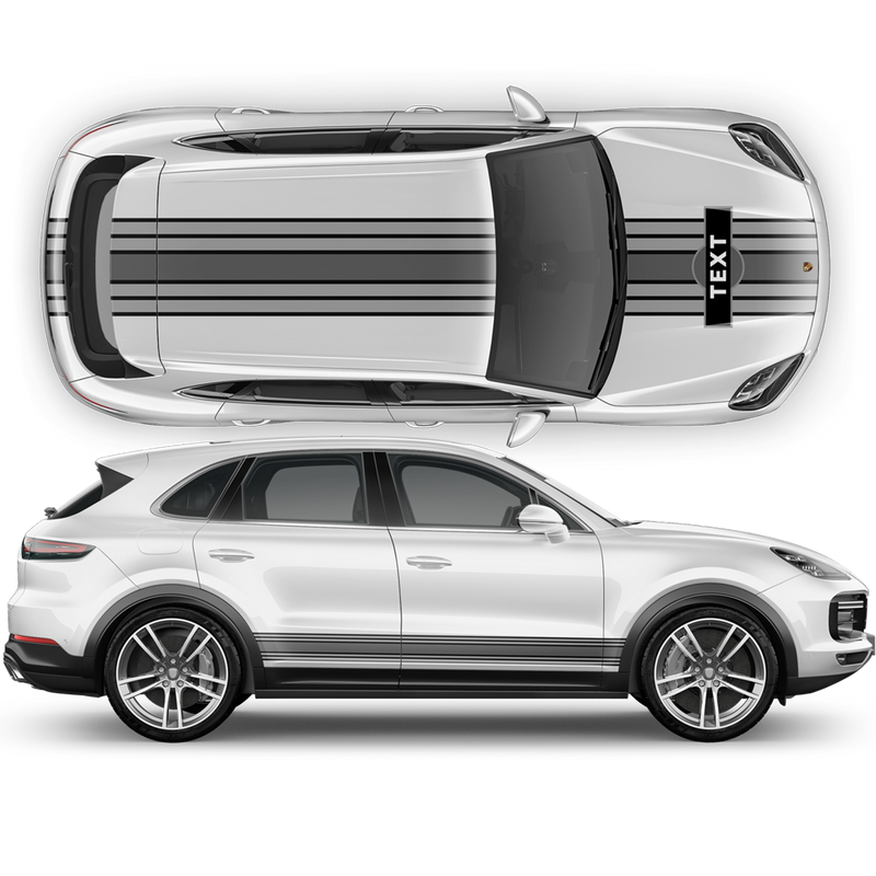 Martini Racing Stripes, for Cayenne / Macan