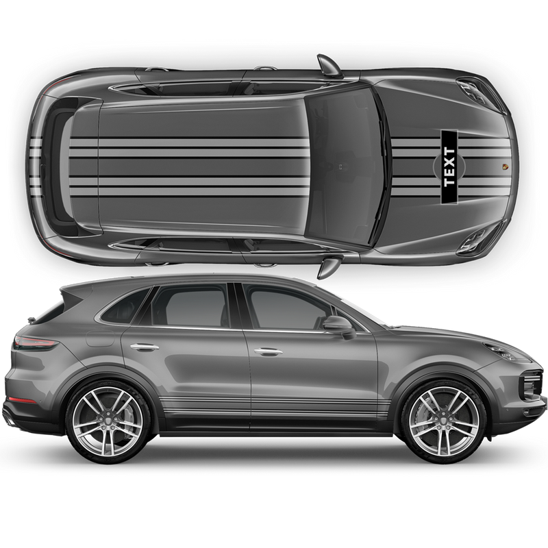 Martini Racing Stripes, for Cayenne / Macan