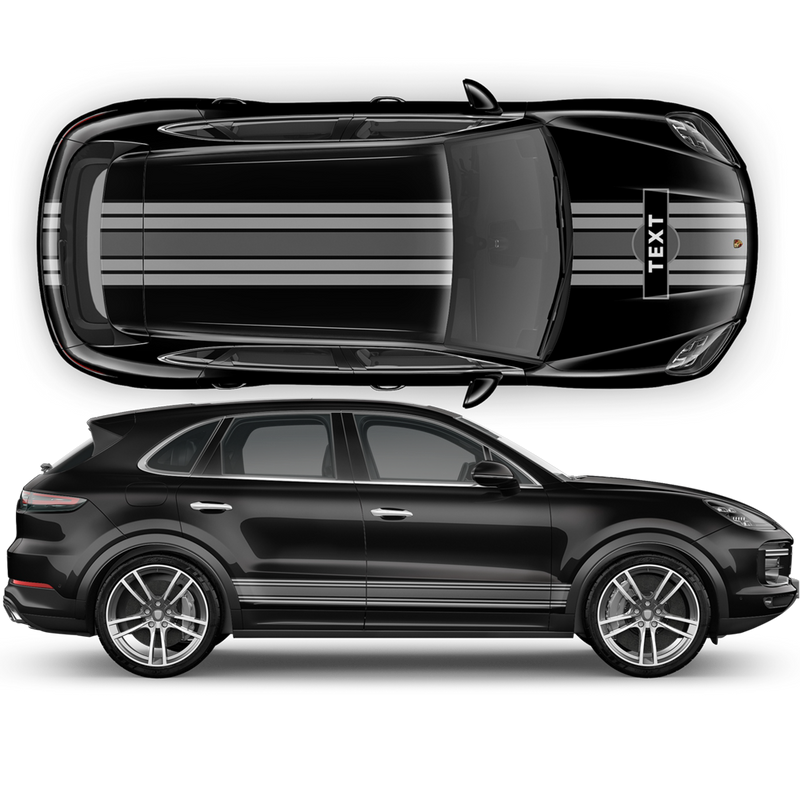 Martini Racing Stripes, for Cayenne / Macan