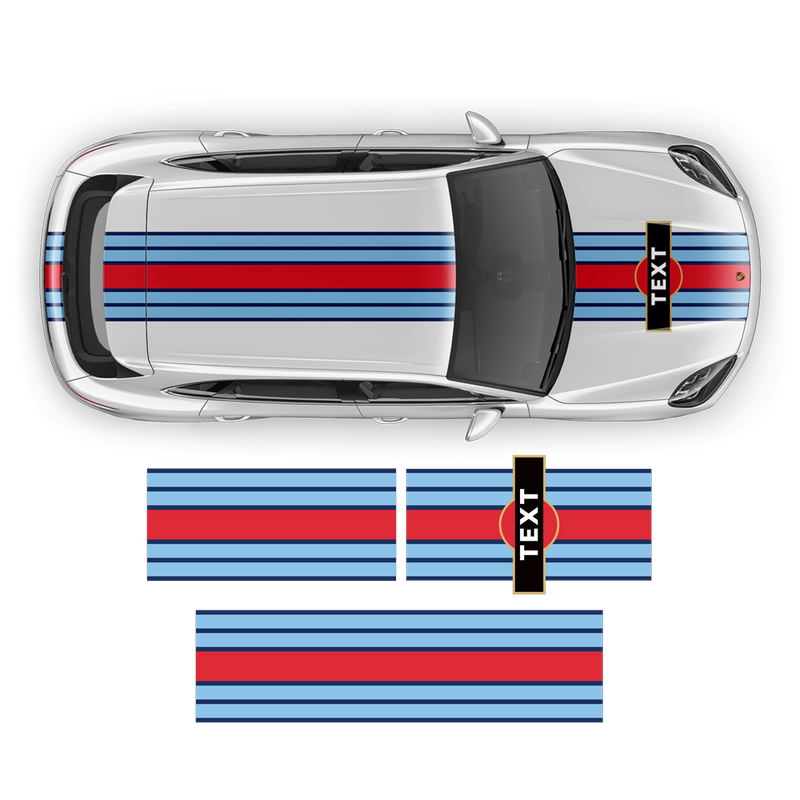 Martini Racing Stripes, for Cayenne / Macan