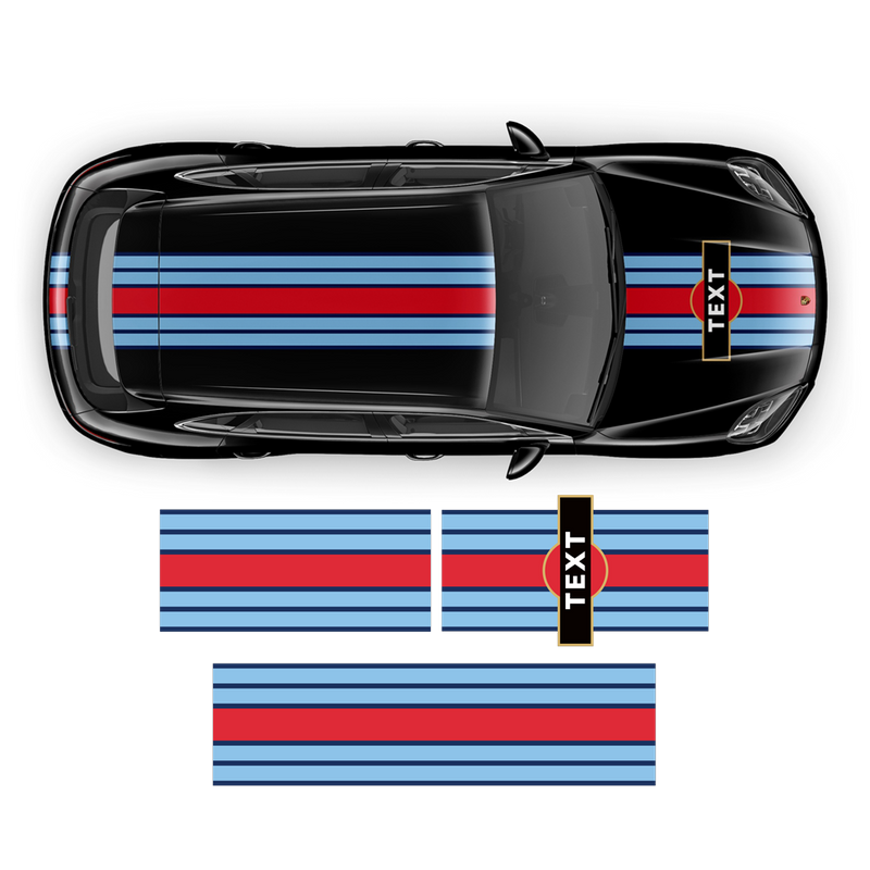 Martini Racing Stripes, for Cayenne / Macan