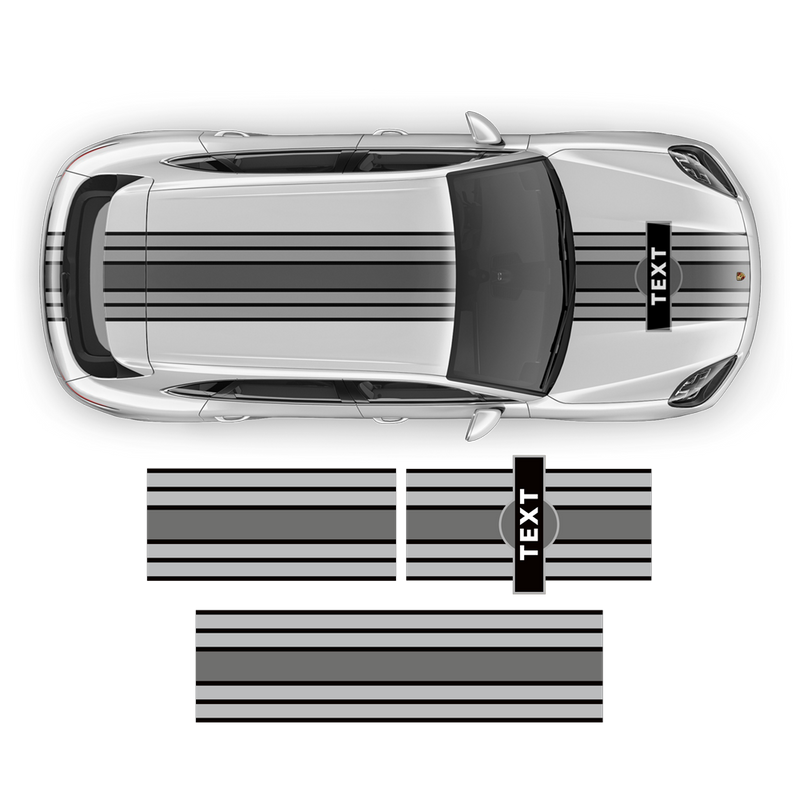Martini Racing Stripes, for Cayenne / Macan