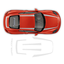 Thin Top Racing Stripes, for Porsche Cayman / Boxster