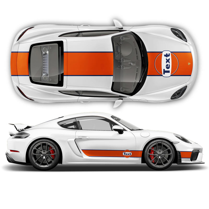 GULF Le Mans RACING STRIPES Set, Cayman / Boxster