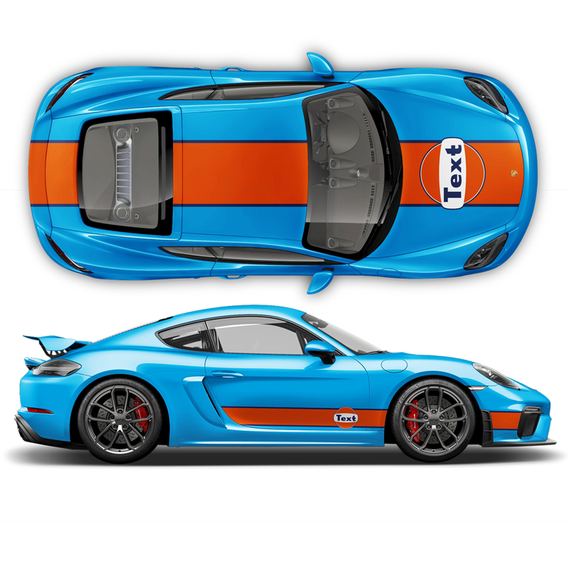 GULF Le Mans RACING STRIPES Set, Cayman / Boxster