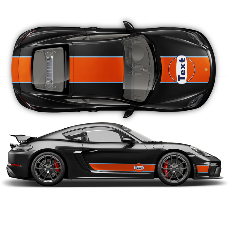 GULF Le Mans RACING STRIPES Set, Cayman / Boxster