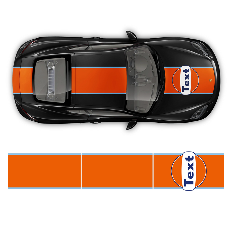 GULF Le Mans RACING STRIPES Set, Cayman / Boxster