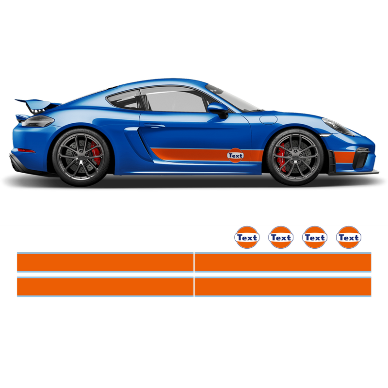 GULF Le Mans RACING STRIPES Set, Cayman / Boxster