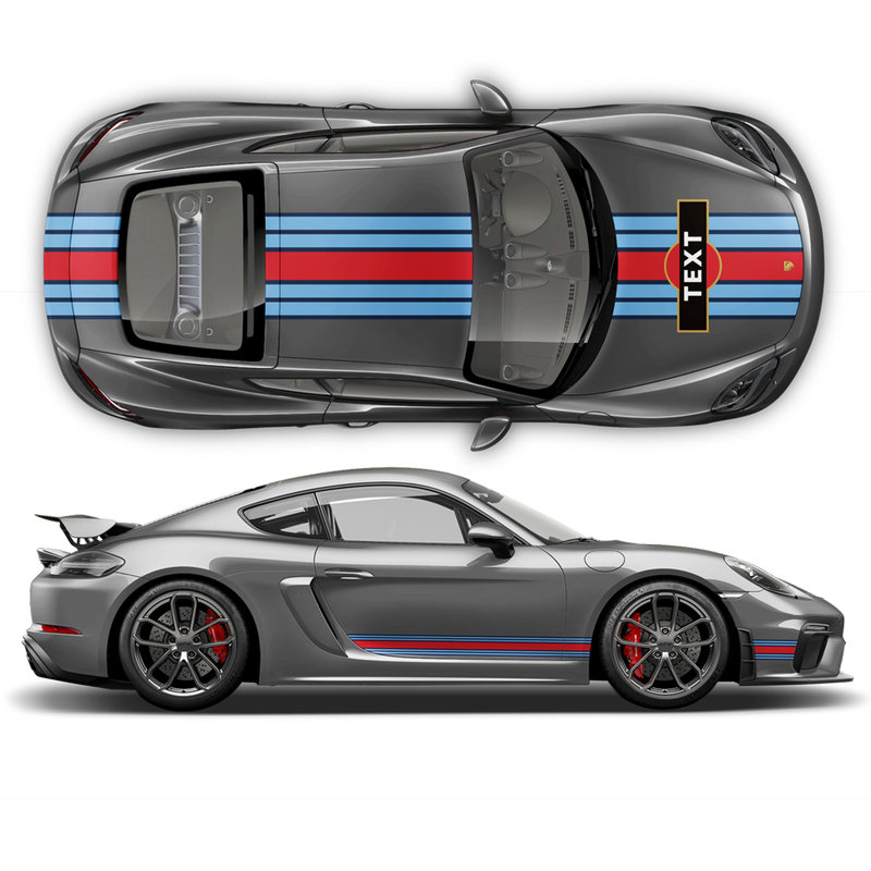 Martini Racing stripes, for Cayman / Boxster