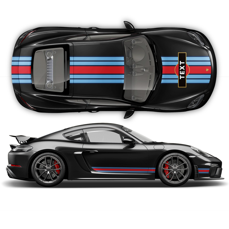 Martini Racing stripes, for Cayman / Boxster