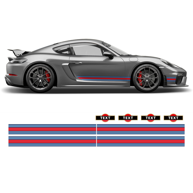 Martini Racing stripes, for Cayman / Boxster