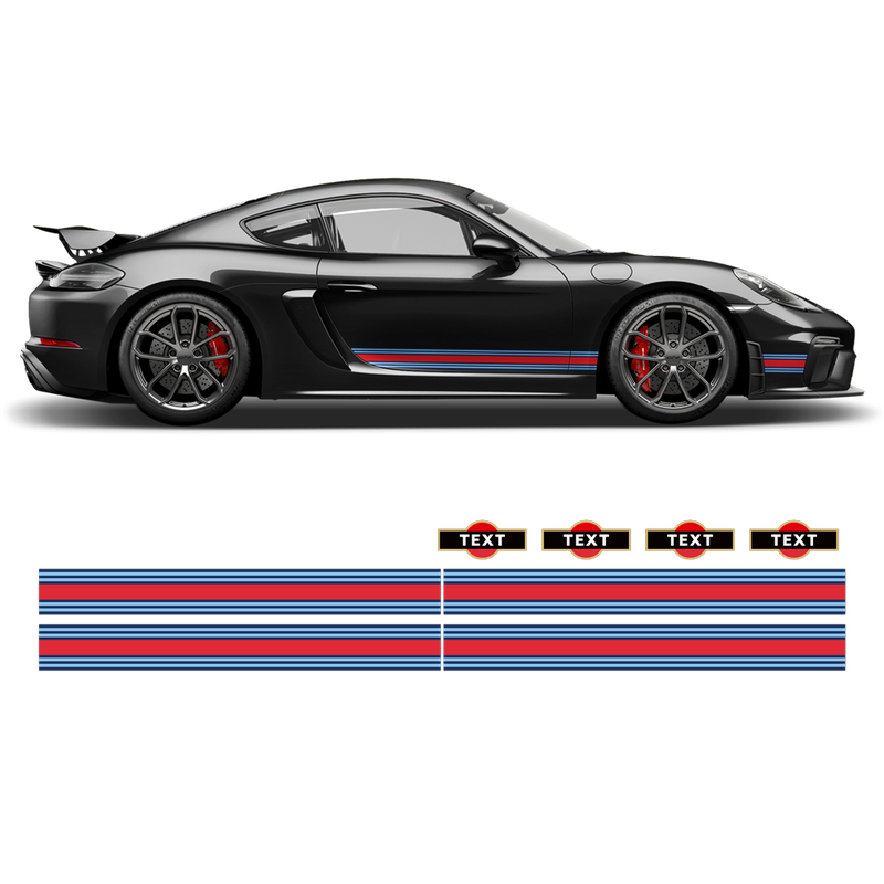 Martini Racing stripes, for Cayman / Boxster