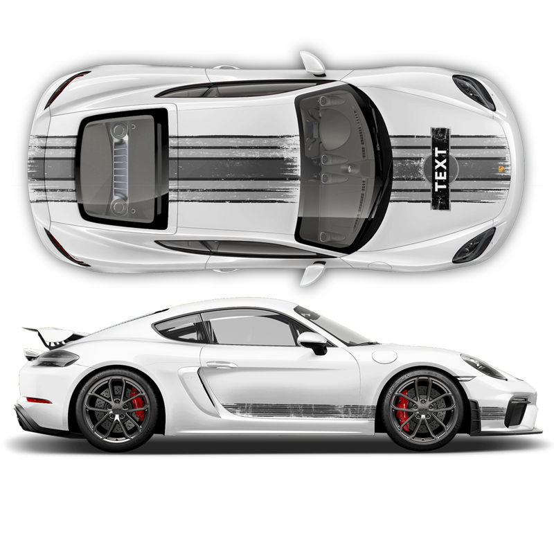 Scratched Martini Racing Stripes, Cayman / Boxster