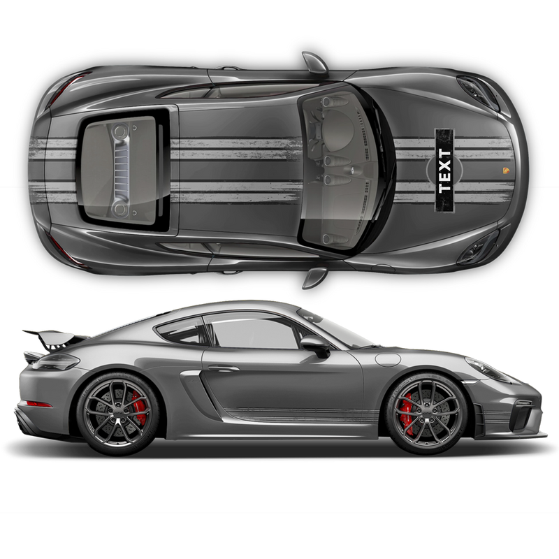 Scratched Martini Racing Stripes, Cayman / Boxster