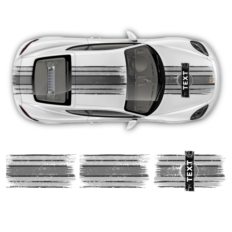 Scratched Martini Racing Stripes, Cayman / Boxster