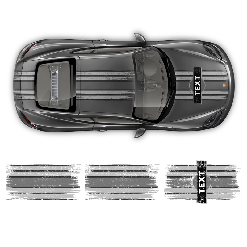 Scratched Martini Racing Stripes, Cayman / Boxster