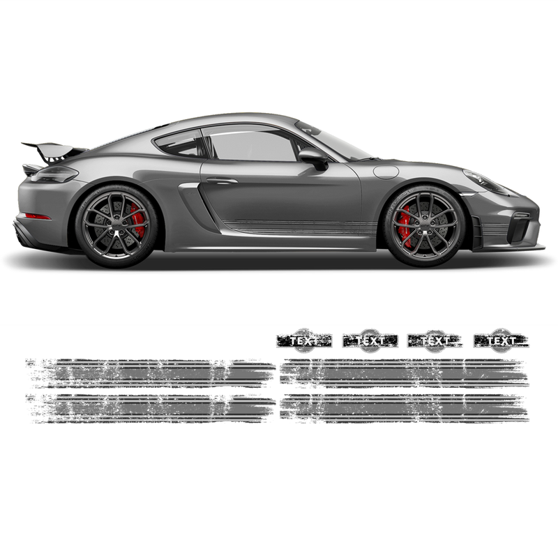 Scratched Martini Racing Stripes, Cayman / Boxster