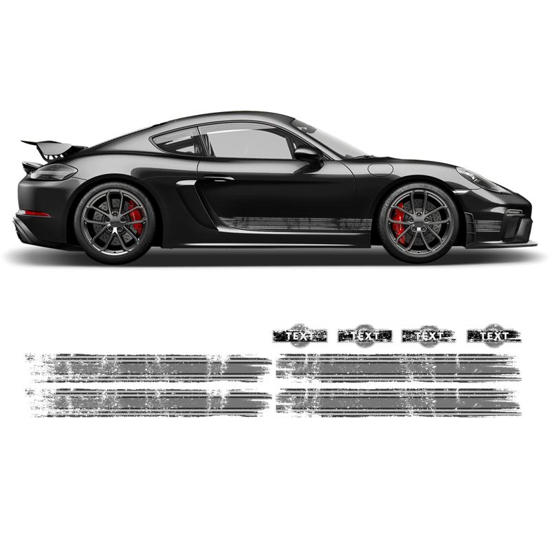 Scratched Martini Racing Stripes, Cayman / Boxster