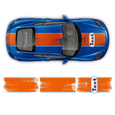 GULF Le Mans Scratched Racing Stripes set, Cayman / Boxster