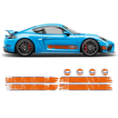 GULF Le Mans Scratched Racing Stripes set, Cayman / Boxster