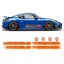 GULF Le Mans Scratched Racing Stripes set, Cayman / Boxster