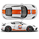 GULF Le Mans Scratched RACING STRIPES Set and logos, Cayman / Boxster