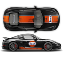 GULF Le Mans Scratched RACING STRIPES Set and logos, Cayman / Boxster