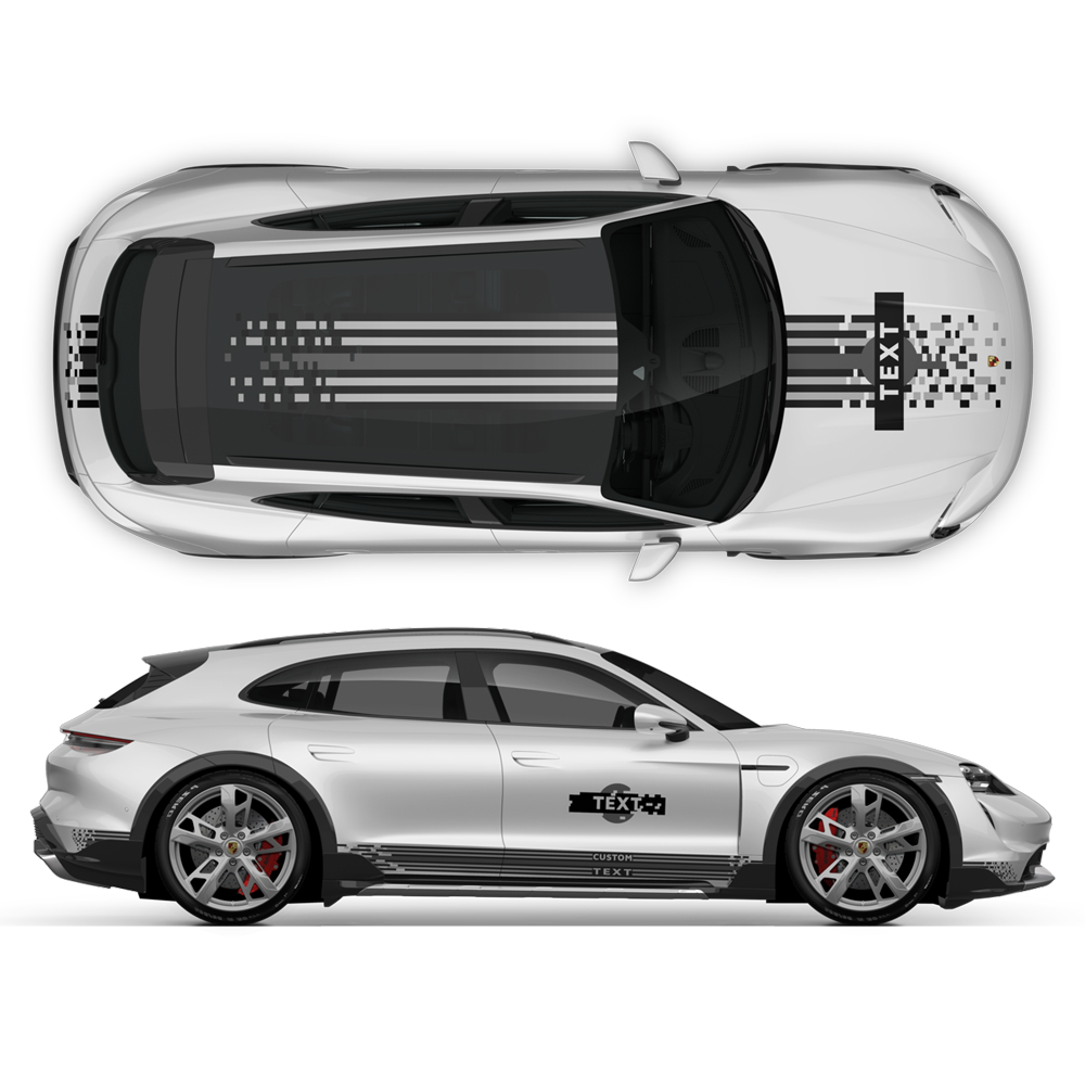 Pixel Martini Racing stripes set, for Taycan Cross Turismo / Sedan ...