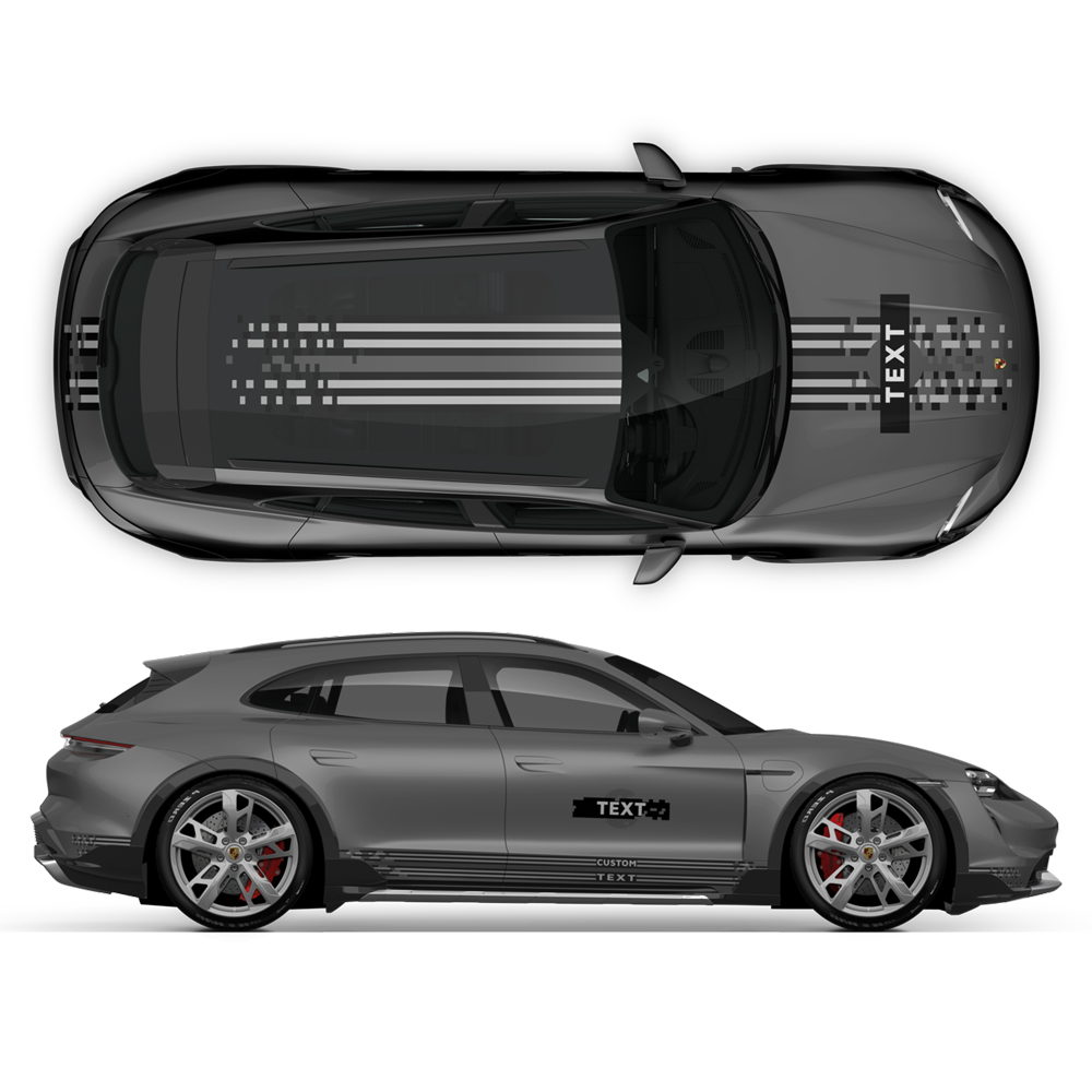 Pixel Martini Racing stripes set, for Taycan Cross Turismo / Sedan ...