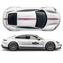 Scratched Thin Martini Racing Stripes Set, for Porsche Taycan
