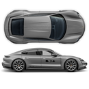Scratched Thin Martini Racing Stripes Set, for Porsche Taycan