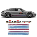 Scratched Thin Martini Racing Stripes Set, for Porsche Taycan
