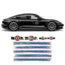 Scratched Thin Martini Racing Stripes Set, for Porsche Taycan