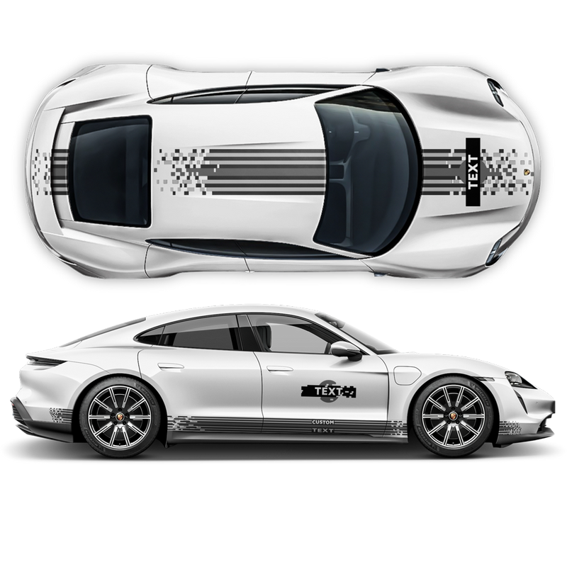 Pixel Martini Racing stripes set, for Taycan Cross Turismo / Sedan