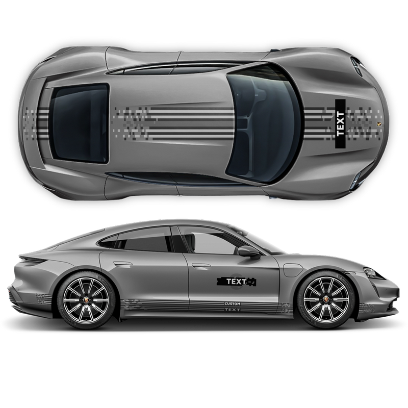 Pixel Martini Racing stripes set, for Taycan Cross Turismo / Sedan