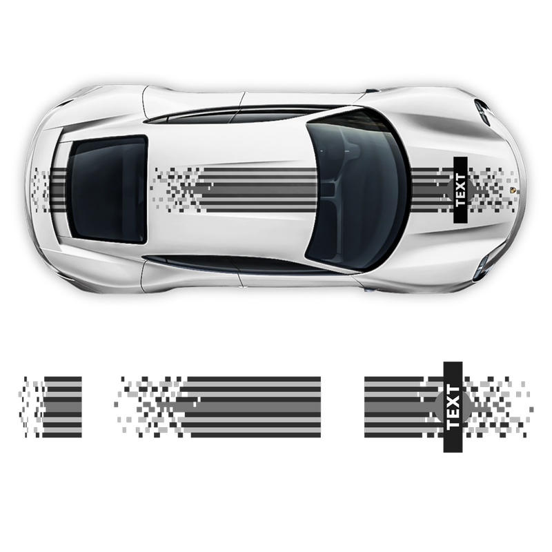 Pixel Martini Racing stripes set, for Taycan Cross Turismo / Sedan