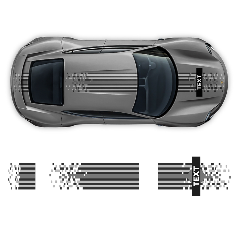 Pixel Martini Racing stripes set, for Taycan Cross Turismo / Sedan