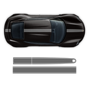 Thin Martini Racing Stripes Set, for Porsche Taycan