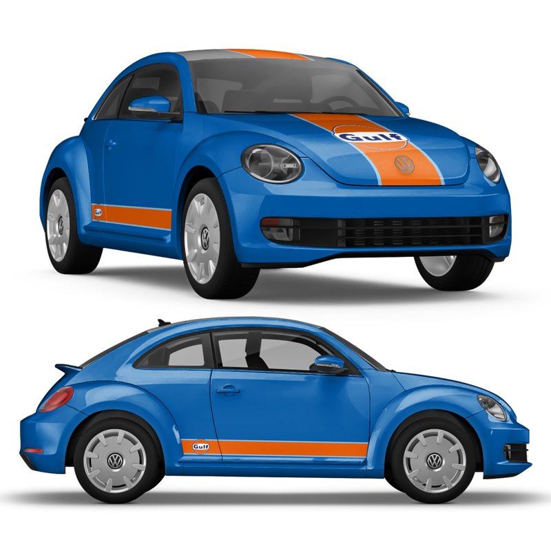 GULF Le Mans Racing Stripes set and logos, VW New Beetle