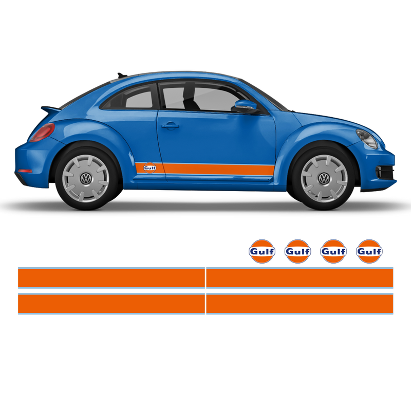 GULF Le Mans Racing Stripes set and logos, VW New Beetle