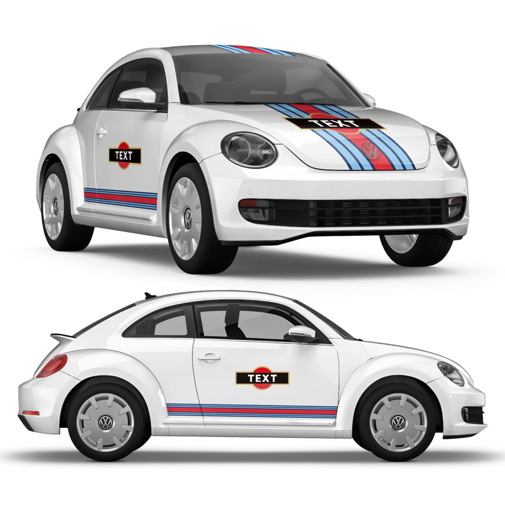 Martini Racing stripes, for VW New Beetle
