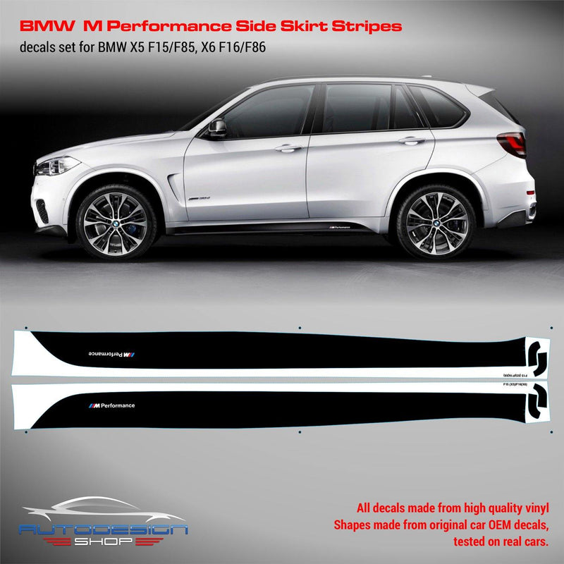 BMW M Performance Side Skirt Set of Stripes for F15 (X5)/ F16 (X6) series - autodesign.shop